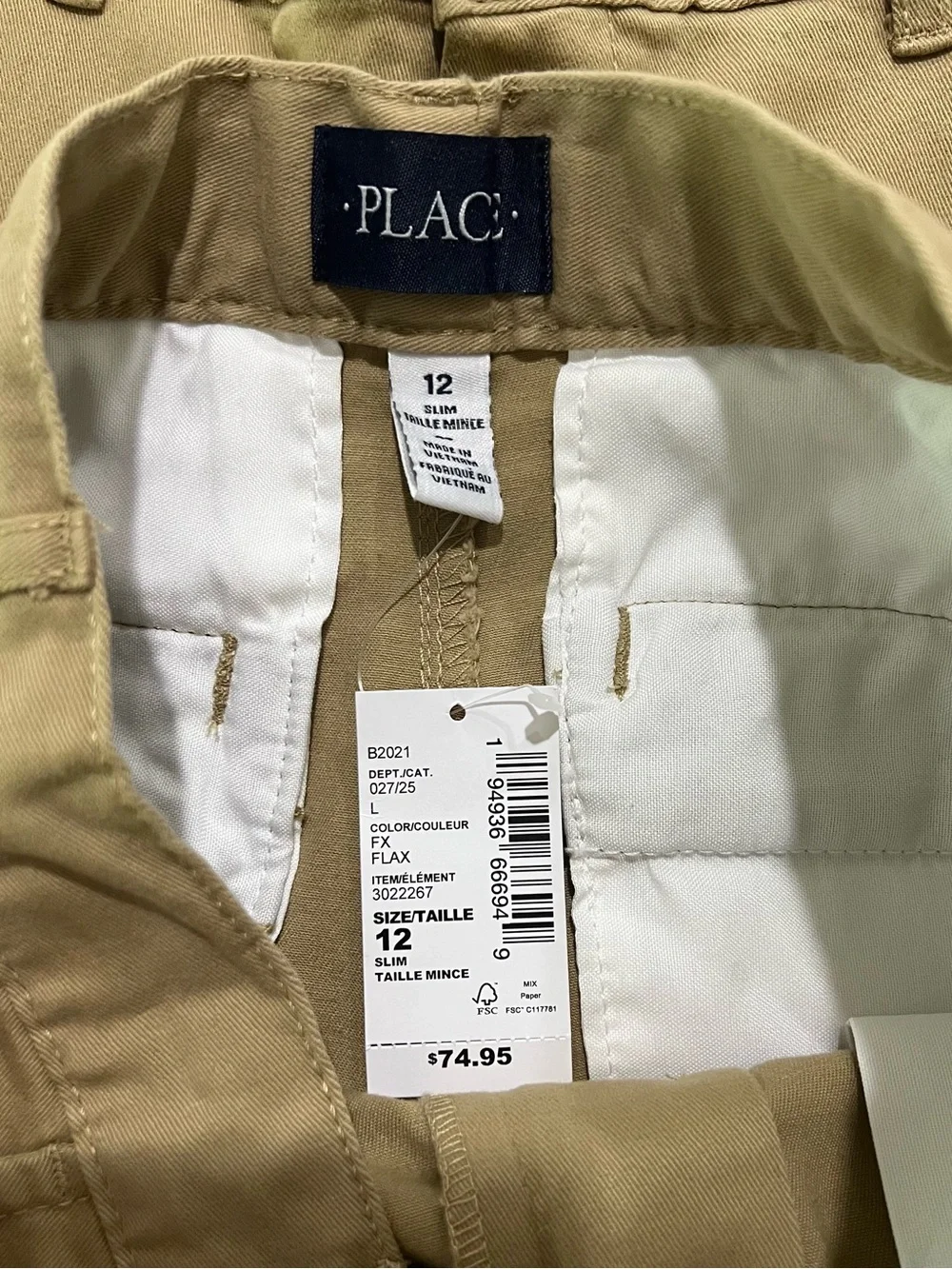 Children’s Place - Boys’ Stretch Chino Uniform Shorts - 3 Pack - 12 Slim